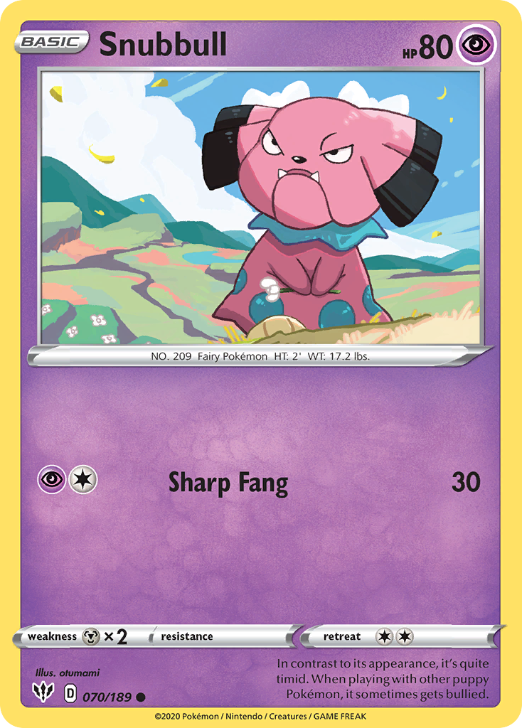 Snubbull (70/189) - [Reverse Holo] Darkness Ablaze (DAA)