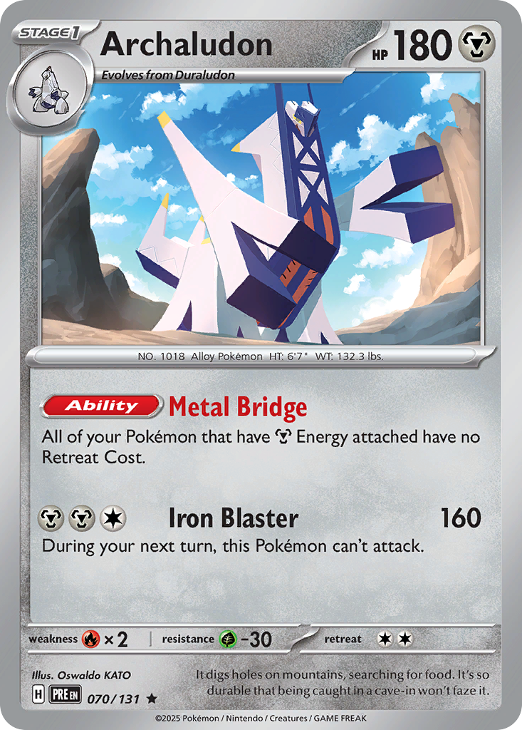 Archaludon (70/131) - [Reverse Holo] Prismatic Evolutions (PRE)