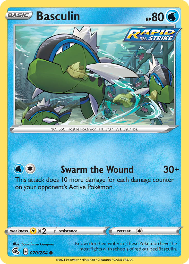 Basculin (70/264) - [Reverse Holo] Fusion Strike (FST)