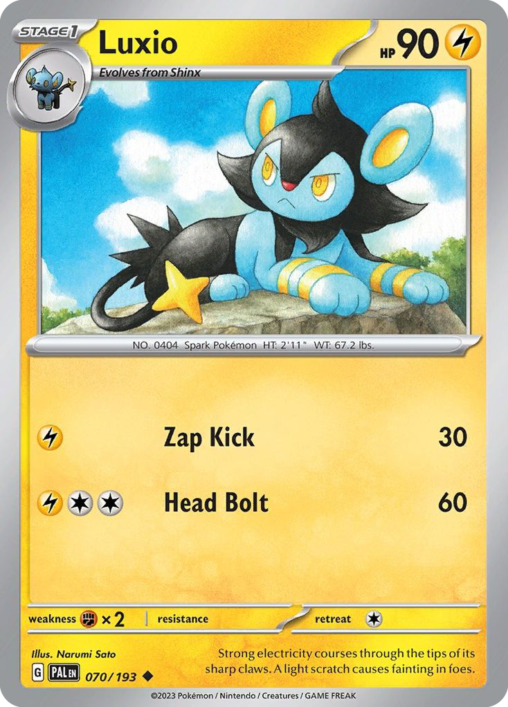 Luxio (70/193) - [Reverse Holo] Paldea Evolved (PAL)
