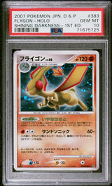 2007 Japanese D&P Shining Darkness #383 Flygon-Holo 1st Ed. PSA 10