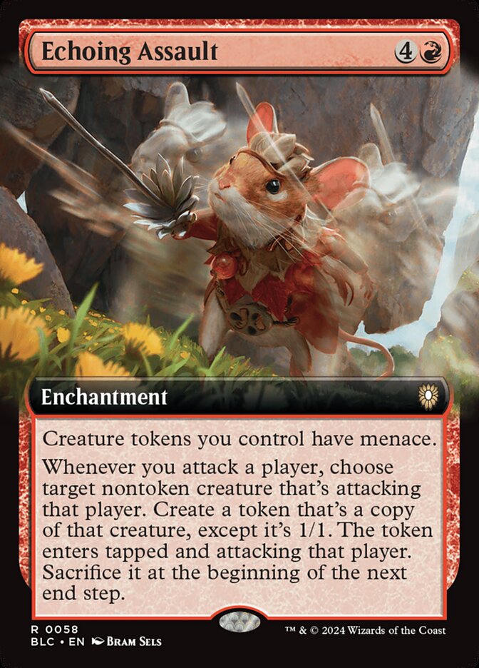 Echoing Assault - [Extended Art] Bloomburrow Commander (BLC)