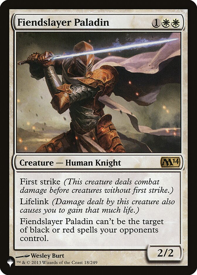 Fiendslayer Paladin (M14-18) - The List (PLST)