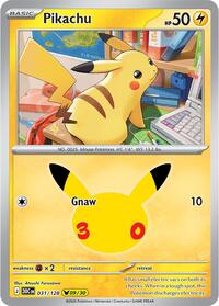 Pikachu (31) - ME: 30th Celebration (30C)