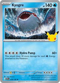 Kyogre (19) - ME: 30th Celebration (30C)