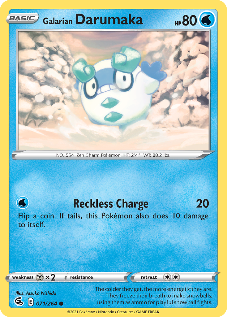 Galarian Darumaka (71/264) - [Reverse Holo] Fusion Strike (FST)
