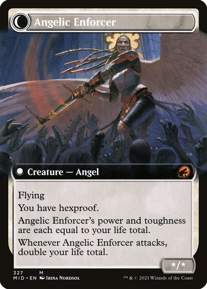 Enduring Angel // Angelic Enforcer (327) - Innistrad: Midnight Hunt (MID)