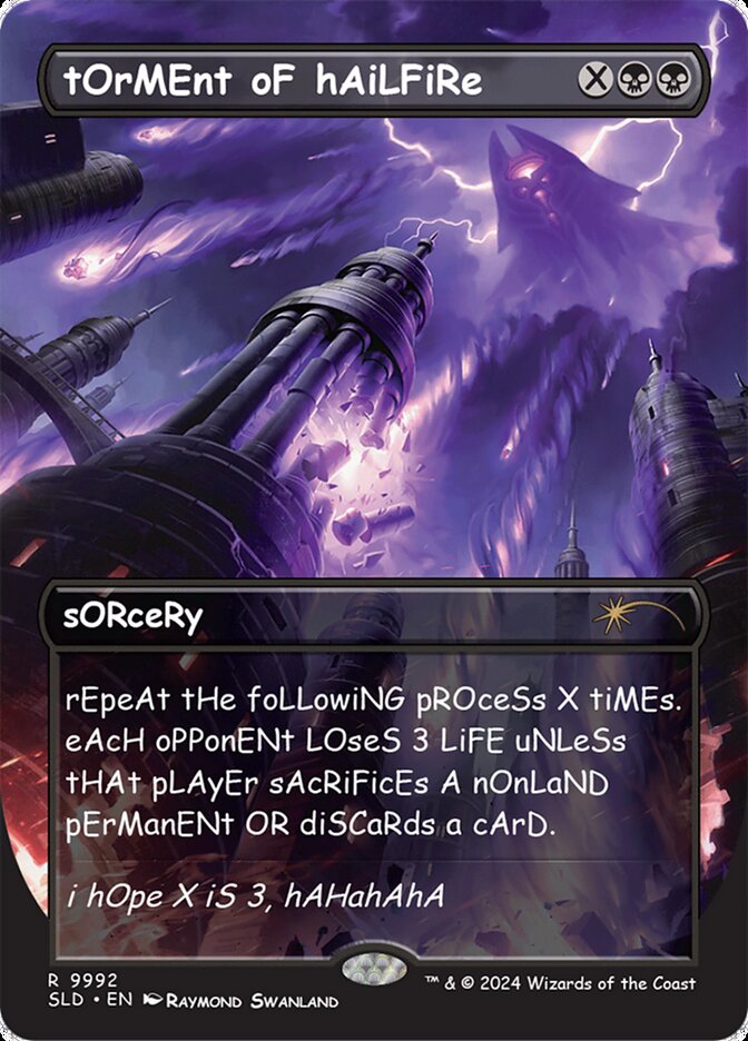 Torment of Hailfire (9992) - [Foil, Borderless] Secret Lair Drop (SLD)