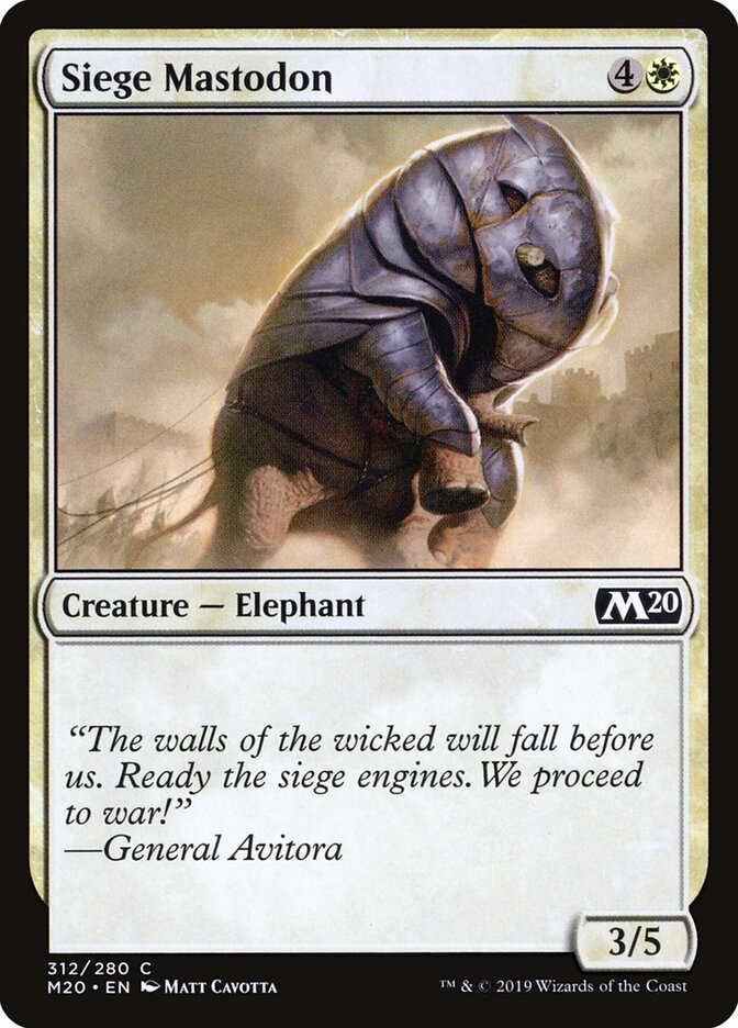 Siege Mastodon (312) - Core Set 2020 (M20)