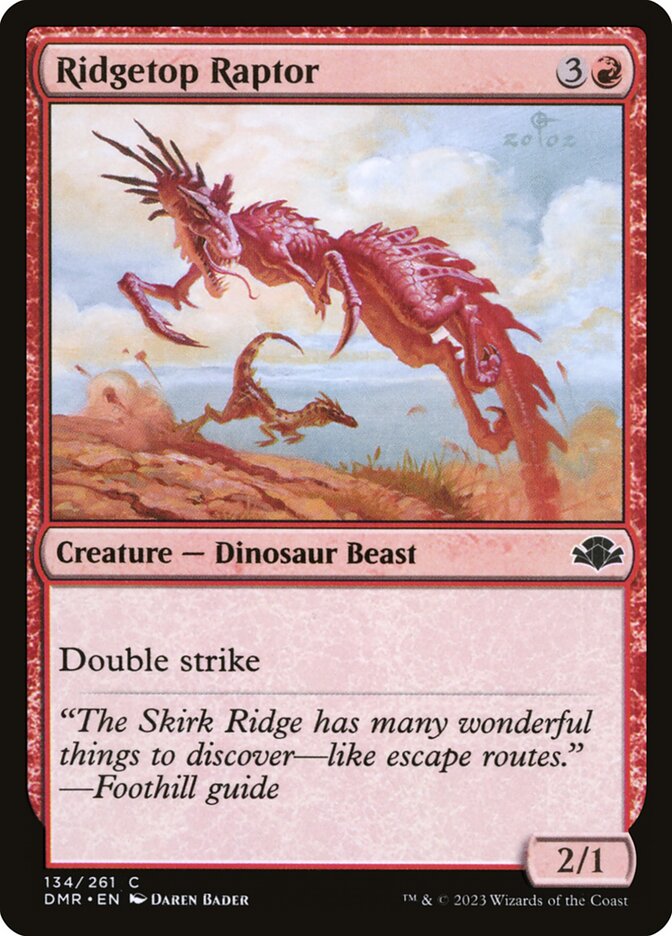Ridgetop Raptor (134) - Dominaria Remastered (DMR)
