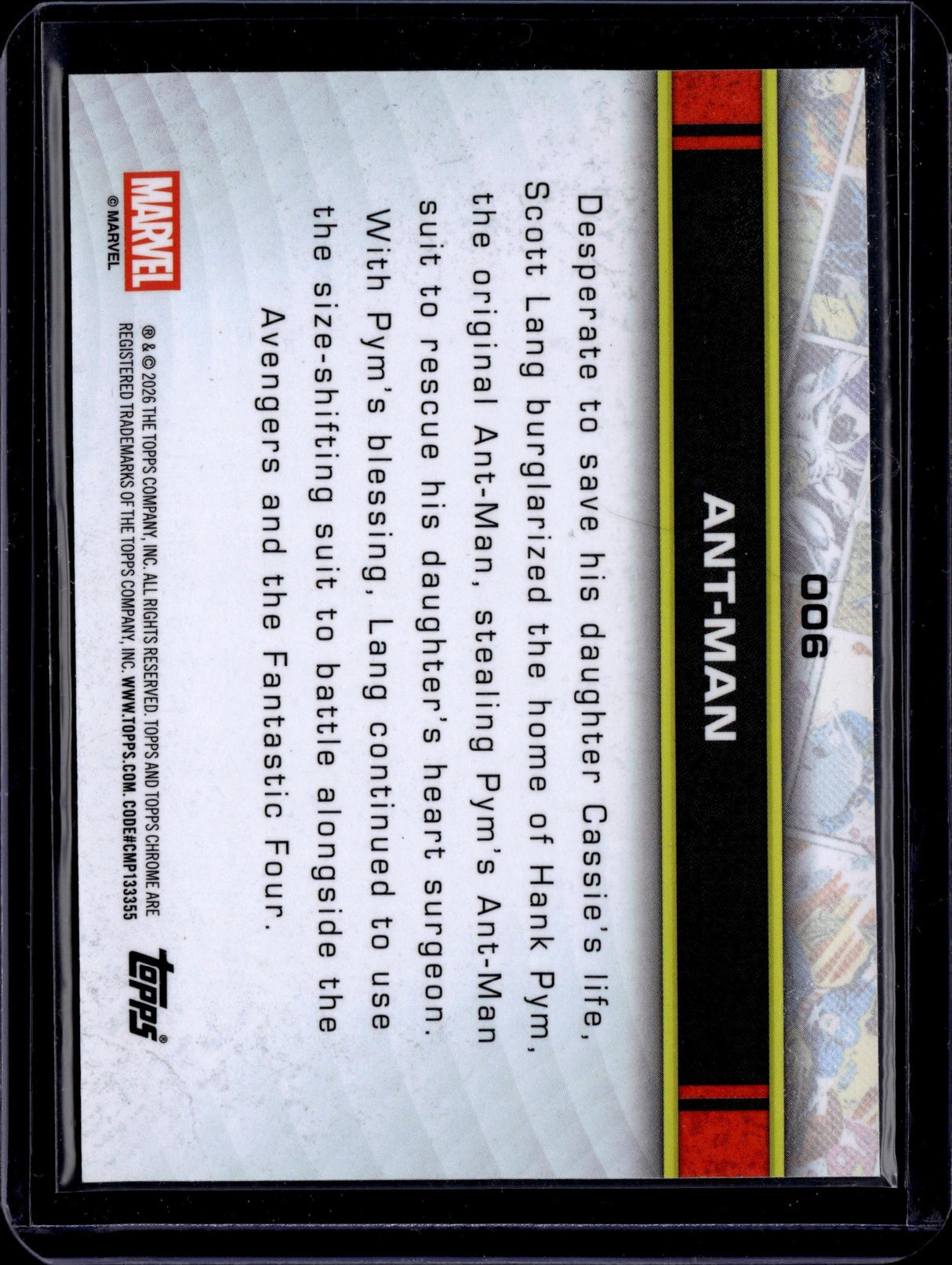 2026 Topps Chrome Marvel Comics Ant-Man Orange RayWave /25