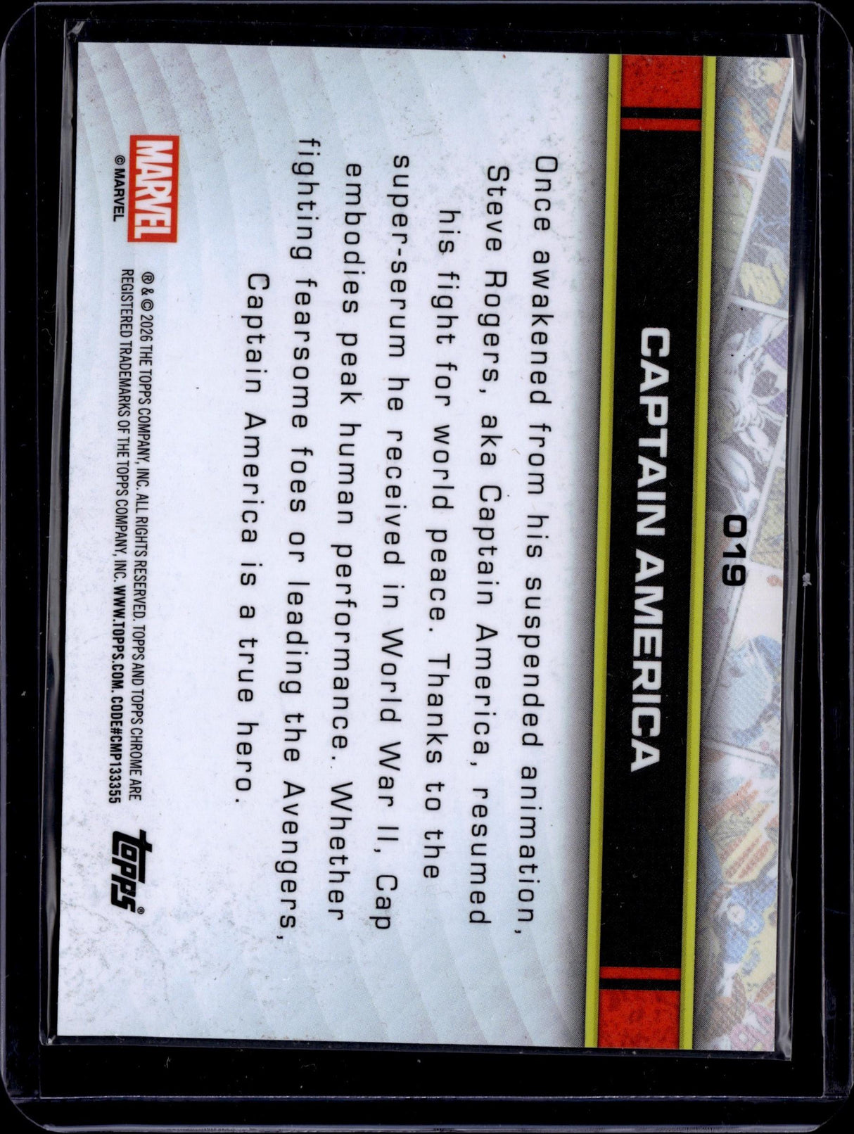 2026 Topps Chrome Marvel Comics #19 Captain America Spider-Web Refractor
