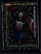 2026 Topps Chrome Marvel Comics #19 Captain America Spider-Web Refractor