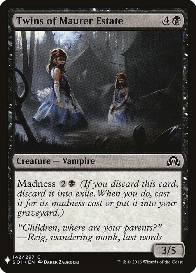 Twins of Maurer Estate - The List (PLST)