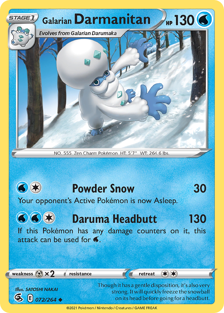 Galarian Darmanitan (72/264) - [Reverse Holo] Fusion Strike (FST)