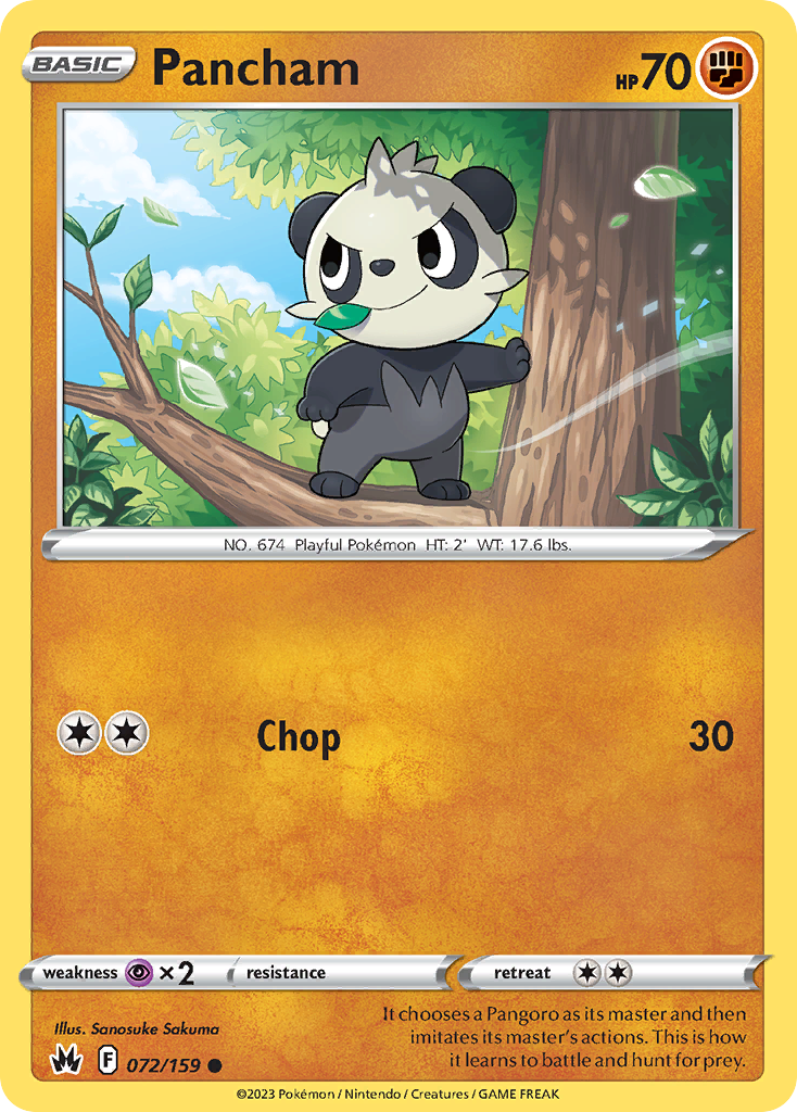 Pancham (72/159) - [Reverse Holo] Crown Zenith (CRZ)