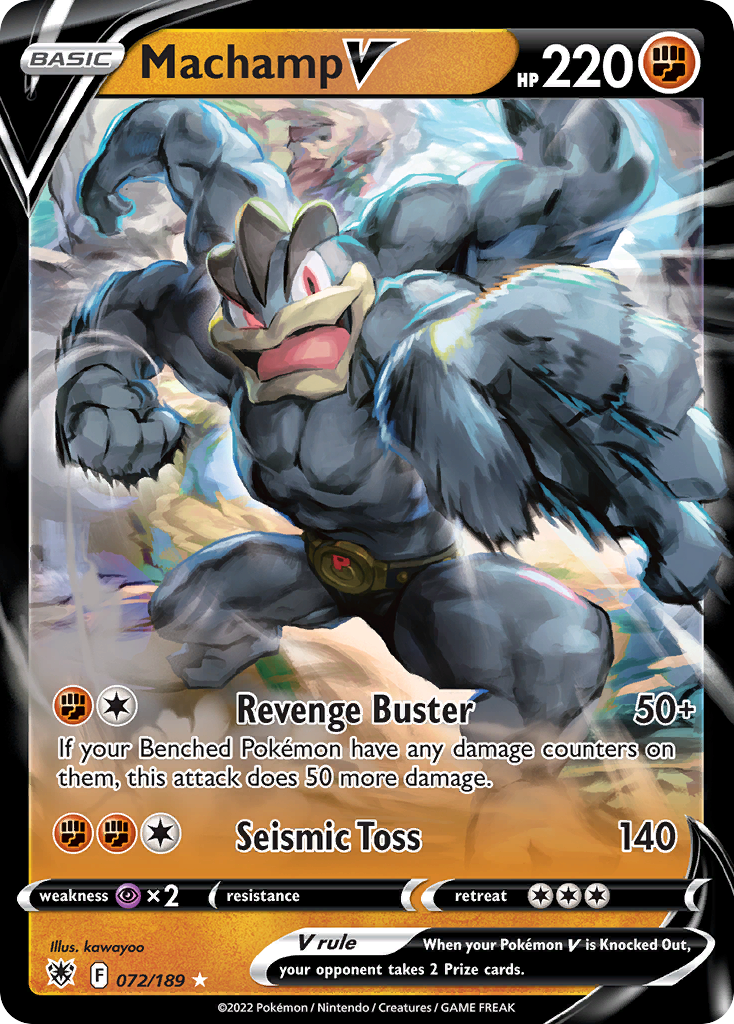 Machamp V (72/189) - [Holo Foil] Astral Radiance (ASR)