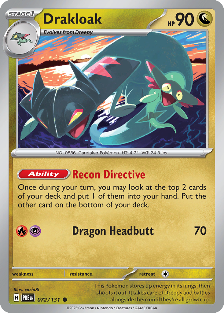 Drakloak (72/131) - [Reverse Holo] Prismatic Evolutions (PRE)