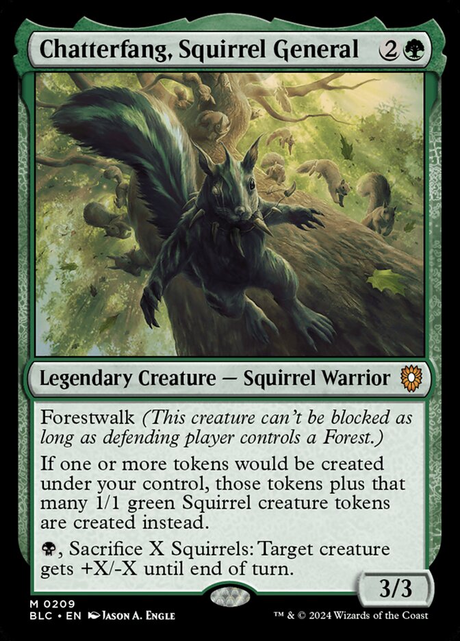 Chatterfang, Squirrel General (209) - Bloomburrow Commander (BLC)
