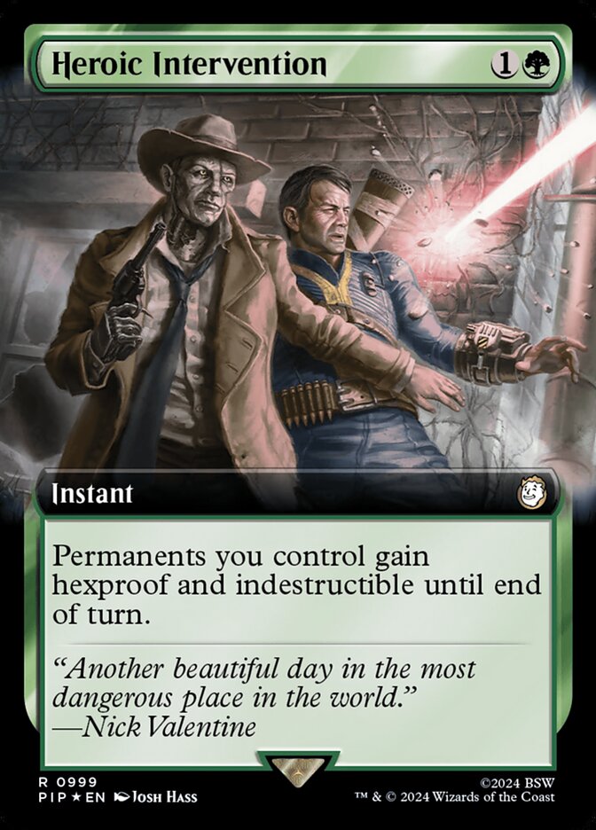 Heroic Intervention - [Surge Foil, Extended Art] Fallout (PIP)