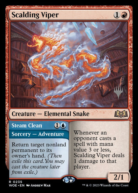 Scalding Viper // Steam Clean (235p) - Wilds of Eldraine Promos (PWOE)