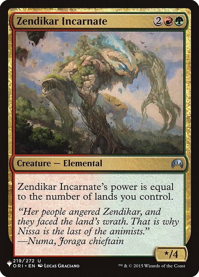 Zendikar Incarnate - The List (PLST)