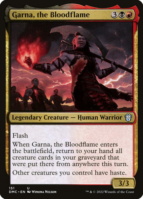 Garna, the Bloodflame (151) - Dominaria United Commander (DMC)