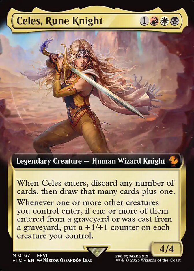 Celes, Rune Knight (167) - [Extended Art] Final Fantasy Commander (FIC)