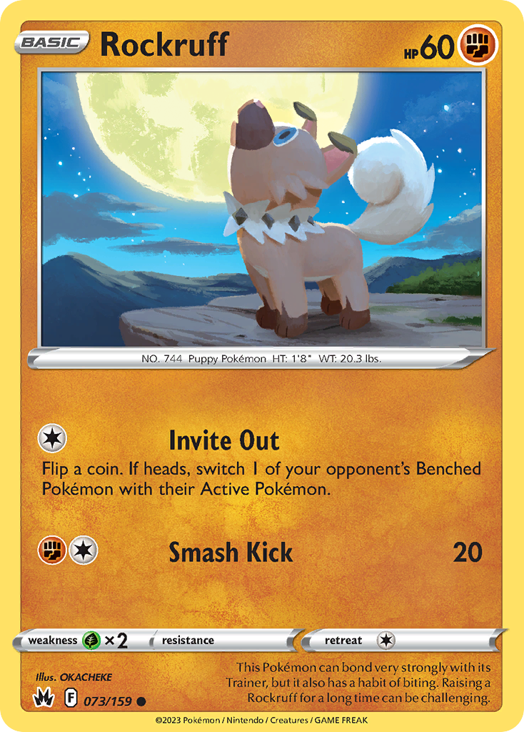 Rockruff (73/159) - [Reverse Holo] Crown Zenith (CRZ)