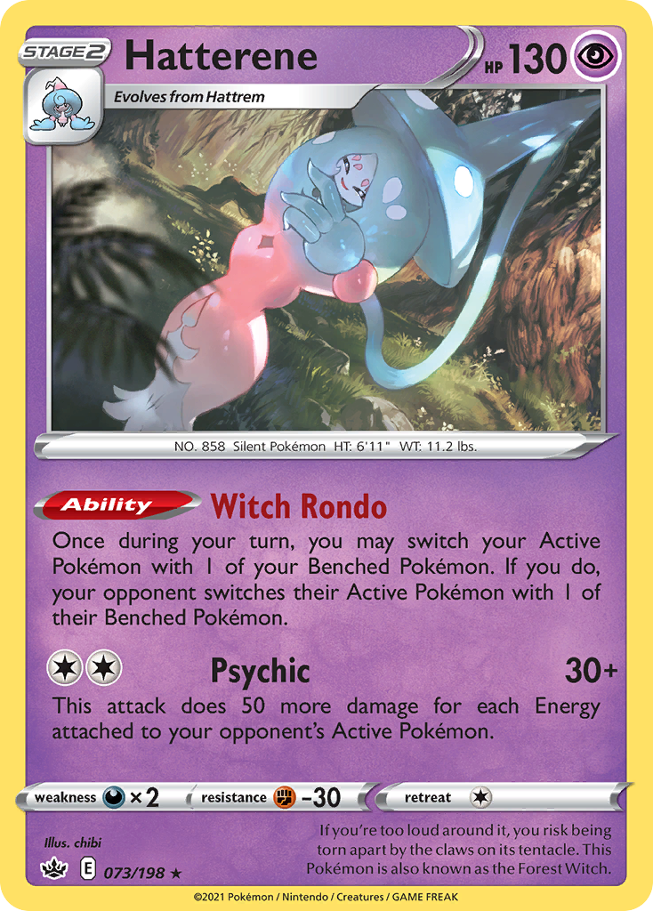 Hatterene (73/198) - [Reverse Holo] Chilling Reign (CRE)