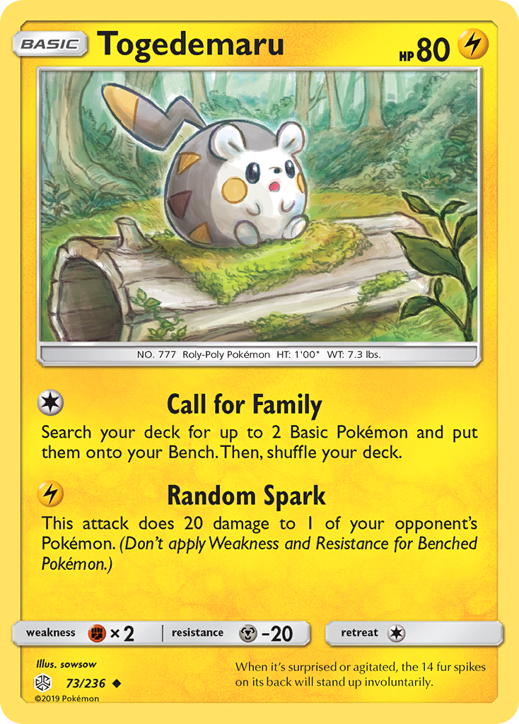 Togedemaru (73/236) - [Reverse Holo] Cosmic Eclipse (CEC)