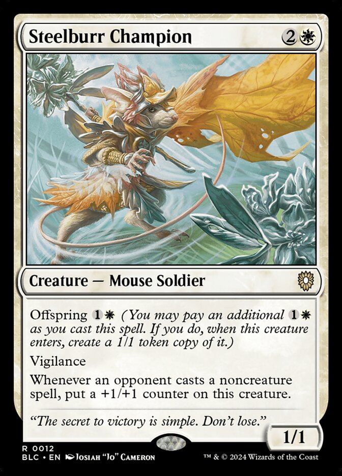 Steelburr Champion (12) - Bloomburrow Commander (BLC)