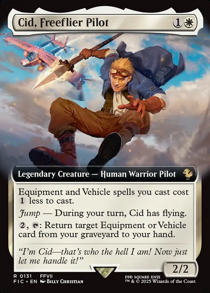Cid, Freeflier Pilot (131) - [Foil, Extended Art] Final Fantasy Commander (FIC)