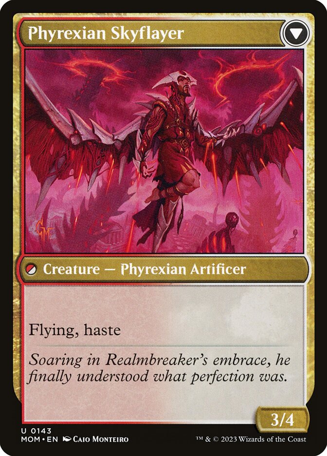 Harried Artisan // Phyrexian Skyflayer (143) - March of the Machine (MOM)