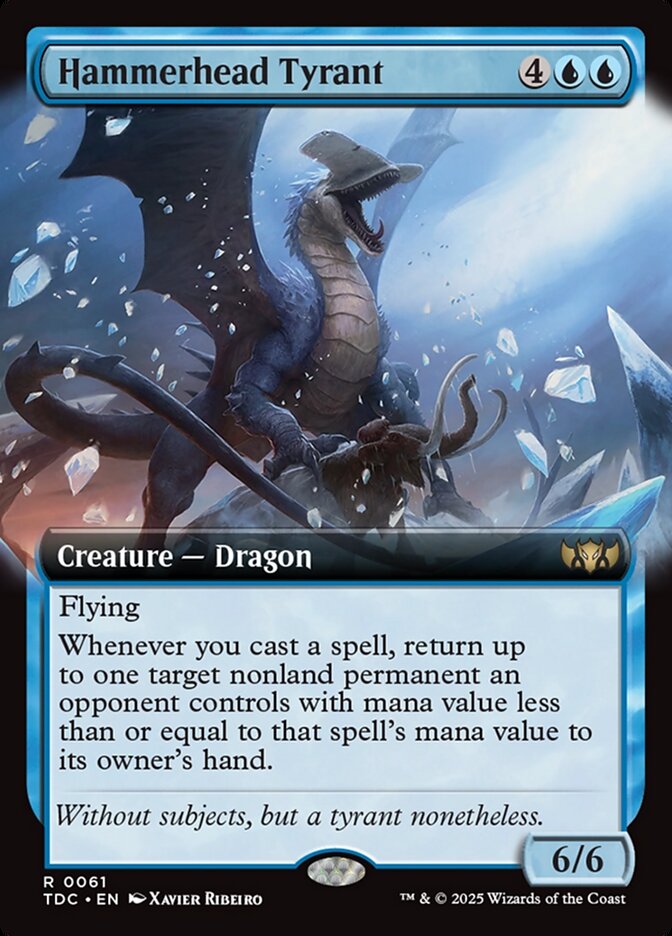 Hammerhead Tyrant - [Extended Art] Tarkir: Dragonstorm Commander (TDC)