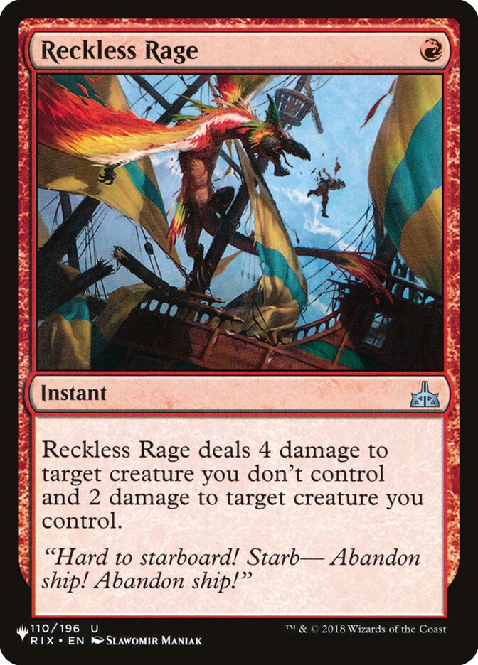 Reckless Rage (RIX-110) - The List (PLST)
