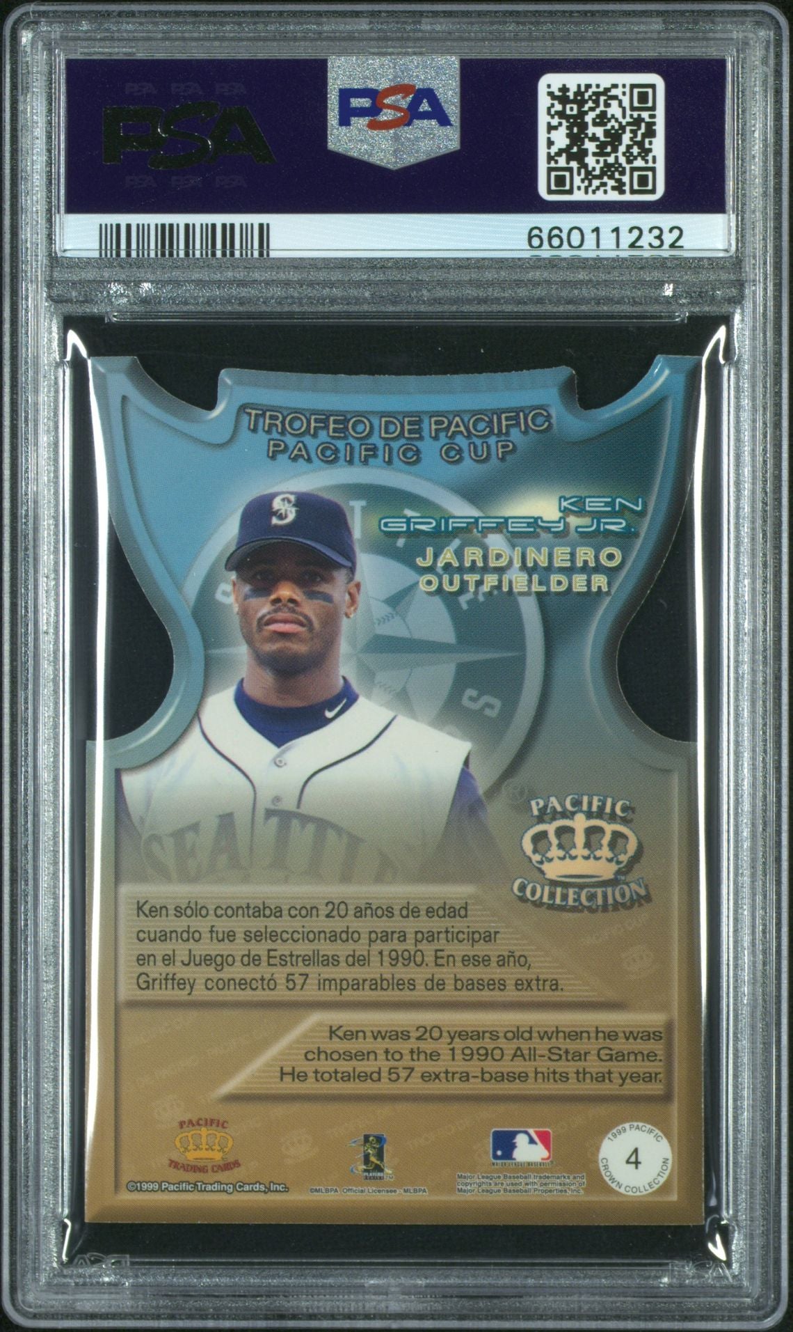 1999 Pacific Crown Collection Pacific Cup Ken Griffey Jr. - [PSA 9] - Back