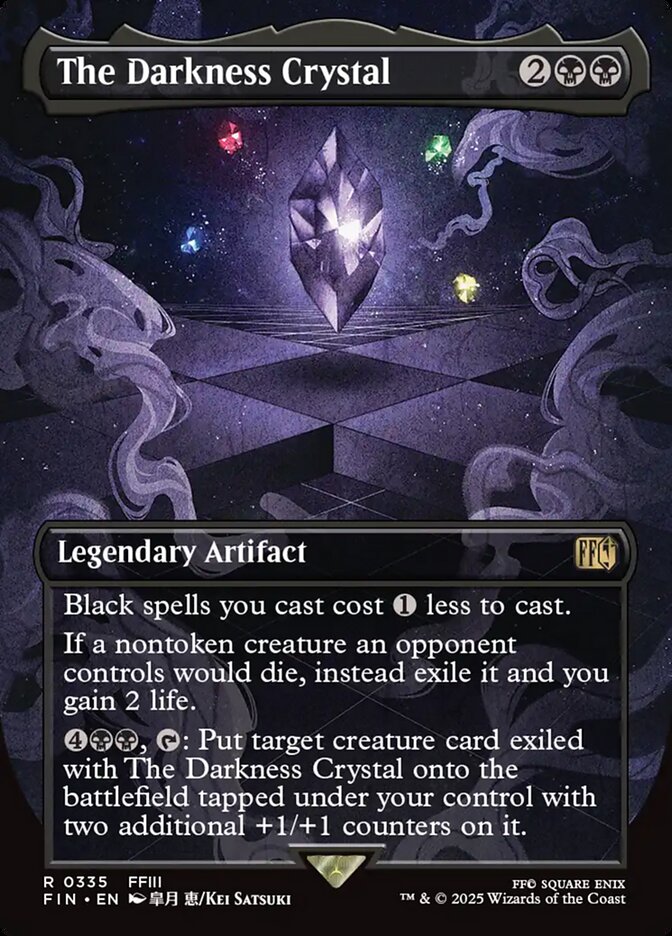 The Darkness Crystal (335) - [Foil, Borderless] Final Fantasy (FIN)
