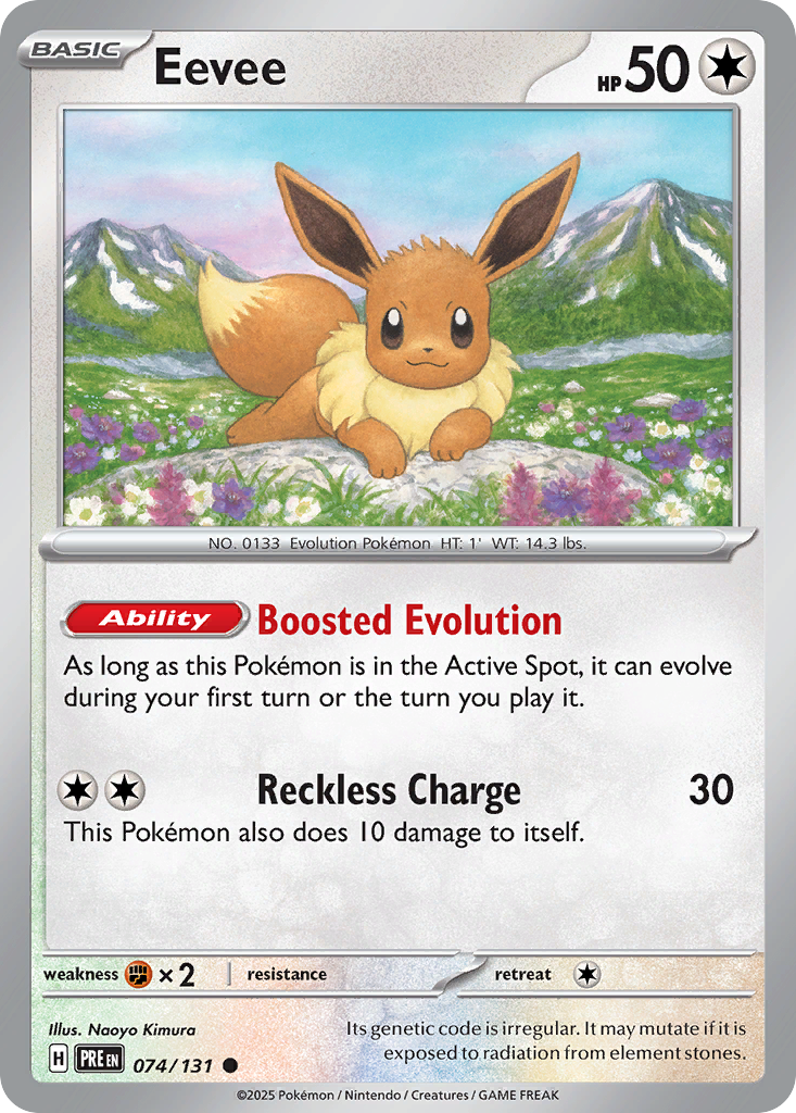 Eevee (74/131) - [Reverse Holo] Prismatic Evolutions (PRE)