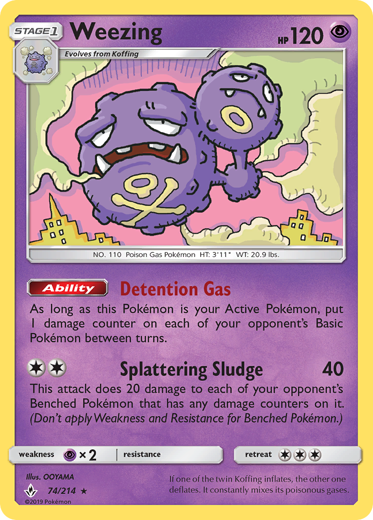 Weezing (74/214) - [Reverse Holo] Unbroken Bonds (UNB)