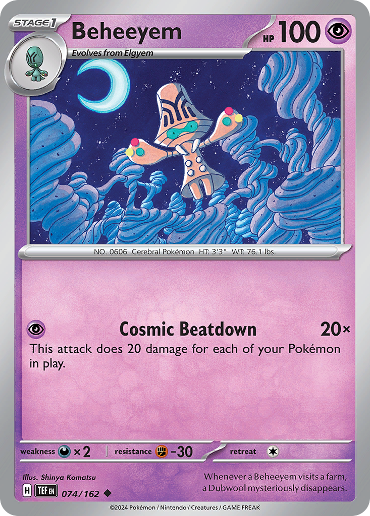 Beheeyem (74/162) - [Reverse Holo] Temporal Forces (TEF)
