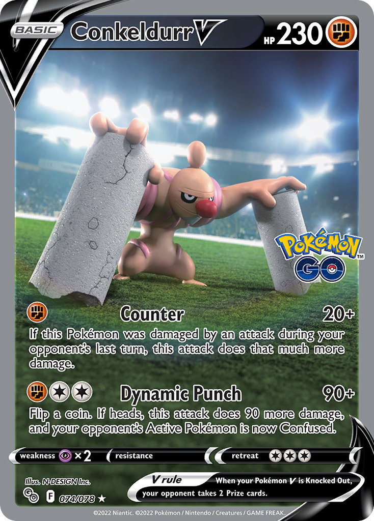 Conkeldurr V (74/78) - Pokemon GO (PGO)
