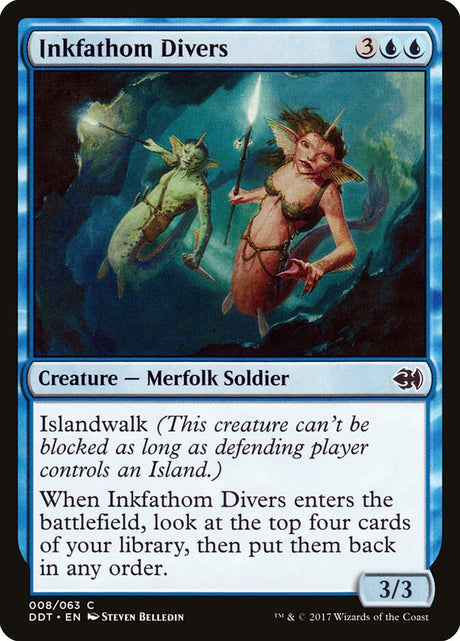 Inkfathom Divers (8) - Duel Decks: Merfolk vs. Goblins (DDT)