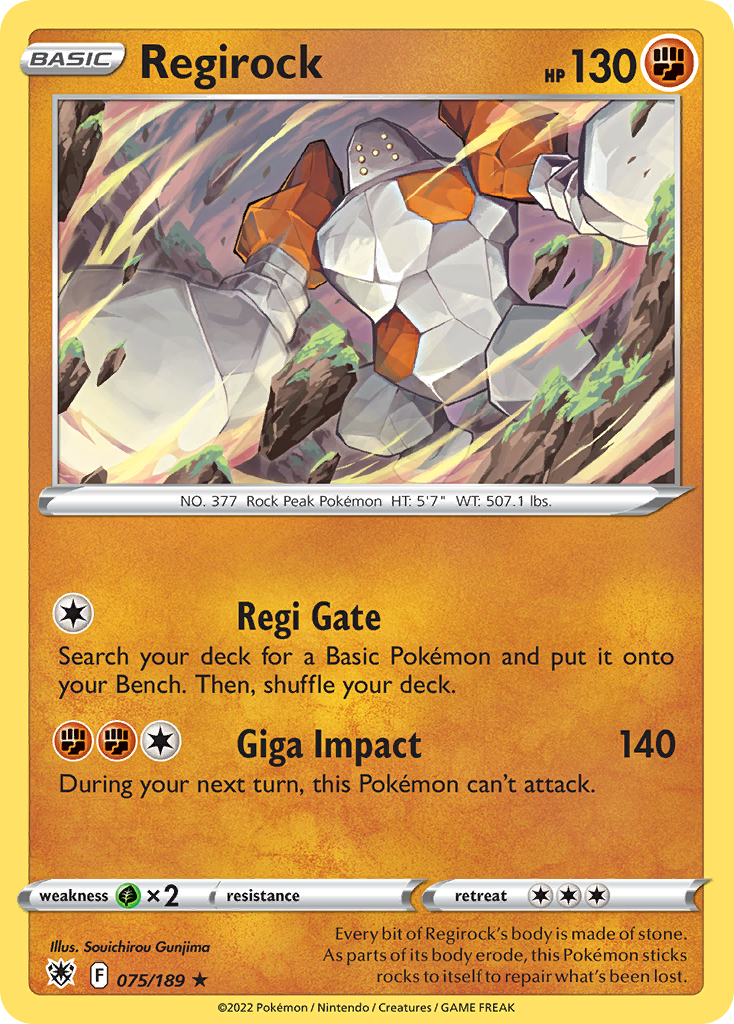 Regirock (75/189) - [Reverse Holo] Astral Radiance (ASR)