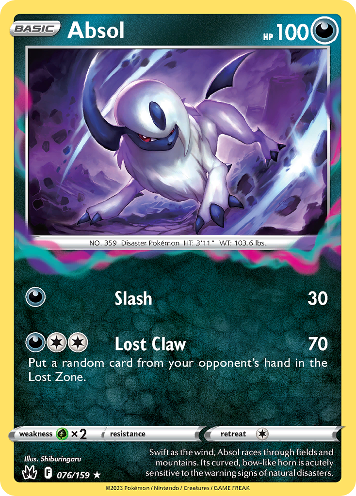 Absol (76/159) - [Reverse Holo] Crown Zenith (CRZ)