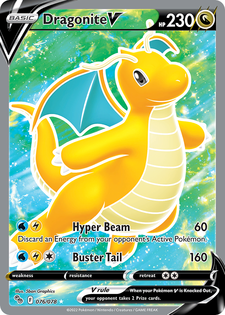 Dragonite V (76/78) - [Full Art] Pokemon GO (PGO)