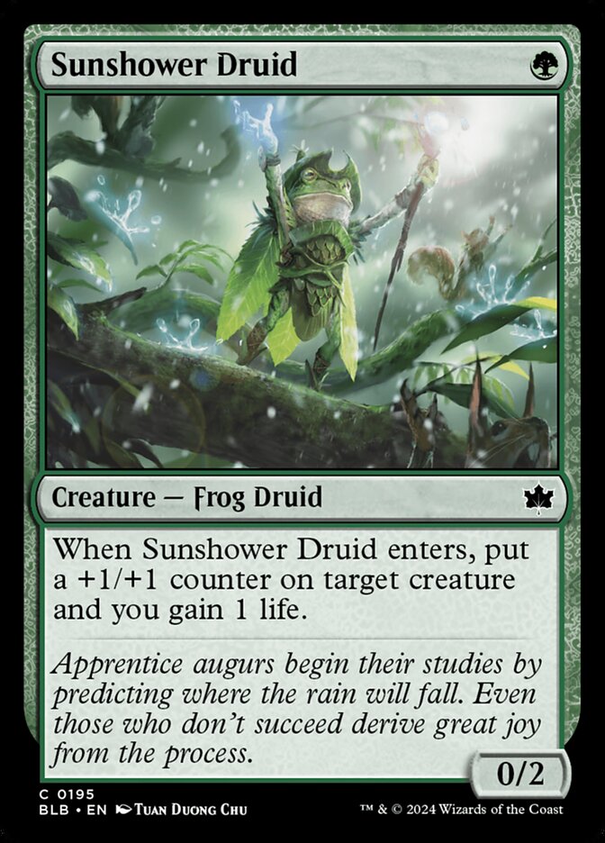 Sunshower Druid (195) - Bloomburrow (BLB)