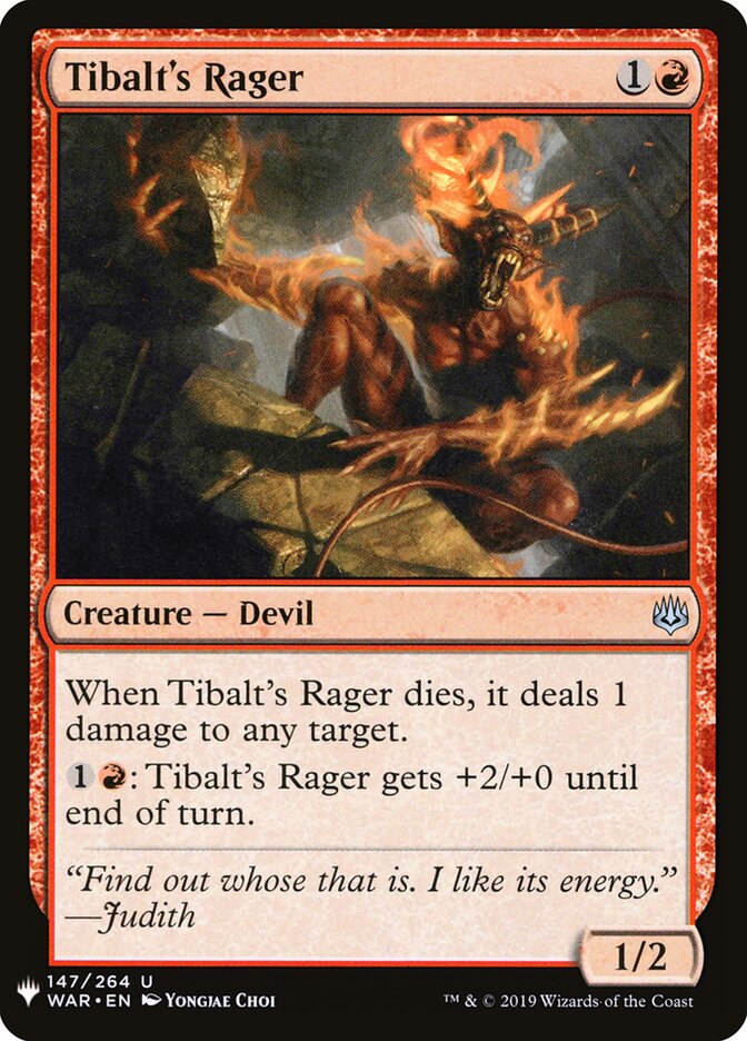 Tibalt's Rager (WAR-147) - The List (PLST)