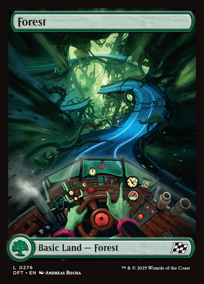 Forest (276) - [Foil, Full Art] Aetherdrift (DFT)