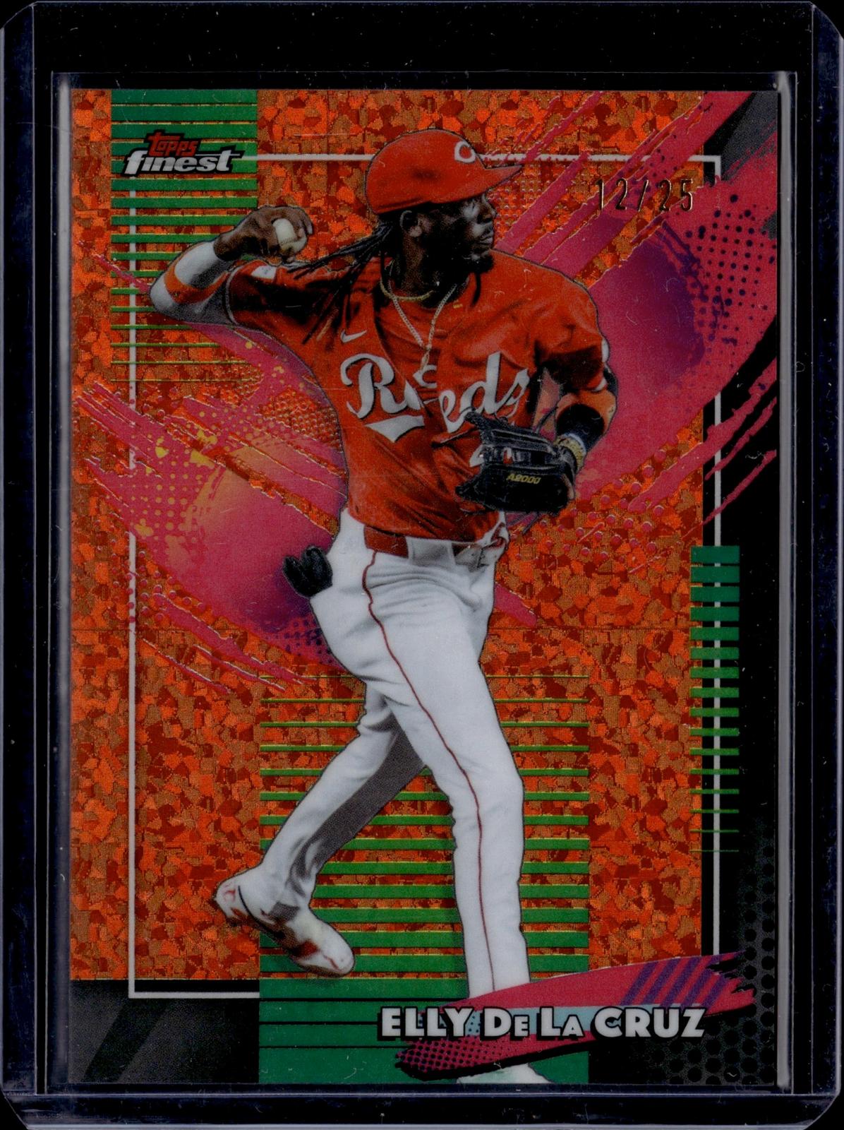2026 Finest Elly De La Cruz Rare Orange Mini-Diamond Refractor  /25